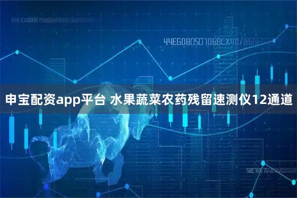 申宝配资app平台 水果蔬菜农药残留速测仪12通道