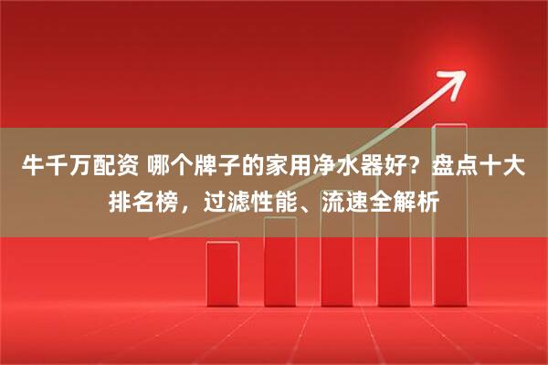 牛千万配资 哪个牌子的家用净水器好？盘点十大排名榜，过滤性能、流速全解析