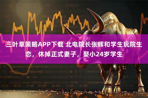 三叶草策略APP下载 北电院长张辉和学生玩院生恋，休掉正式妻子，娶小24岁学生