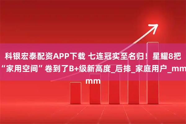 科银宏泰配资APP下载 七连冠实至名归！星耀8把“家用空间”卷到了B+级新高度_后排_家庭用户_mm