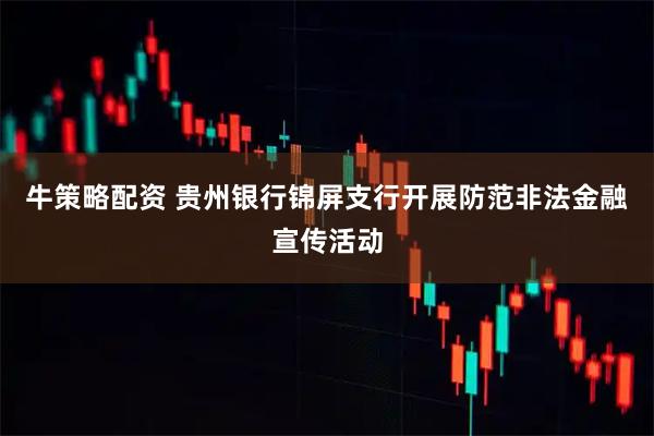牛策略配资 贵州银行锦屏支行开展防范非法金融宣传活动